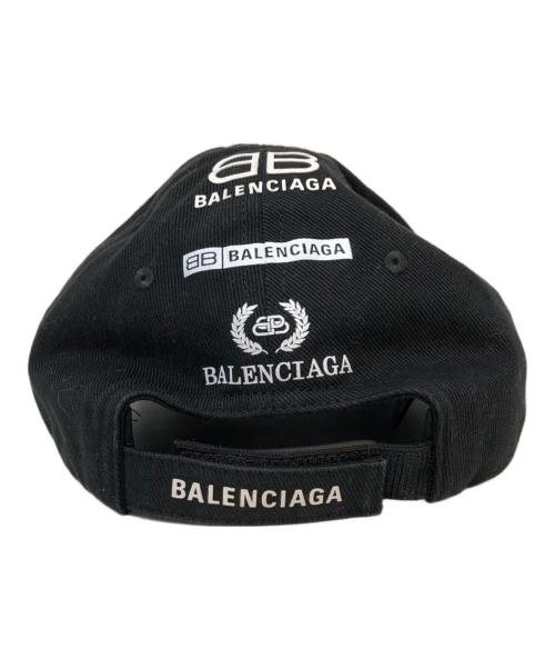 BALENCIAGA（バレンシアガ）BALENCIAGA (バレンシアガ) LOGO VISOR CAP ブラックの古着・服飾アイテム