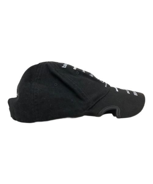 BALENCIAGA（バレンシアガ）BALENCIAGA (バレンシアガ) LOGO VISOR CAP ブラックの古着・服飾アイテム