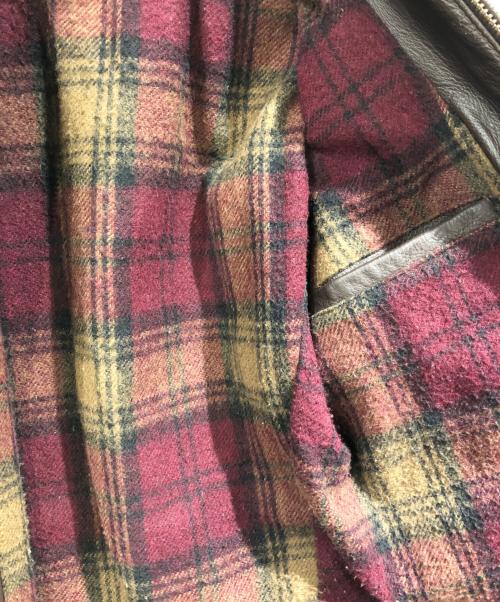 Schott（ショット）Schott (ショット) 裏地ブランケットレザージャケット ブラウン サイズ:SIZE40の古着・服飾アイテム