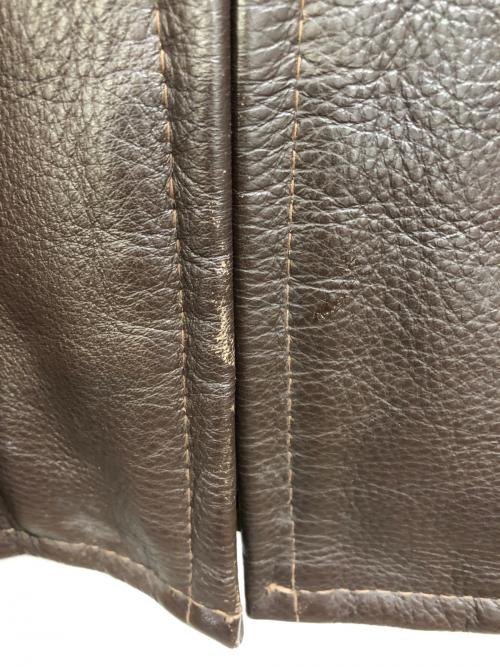Schott（ショット）Schott (ショット) 裏地ブランケットレザージャケット ブラウン サイズ:SIZE40の古着・服飾アイテム