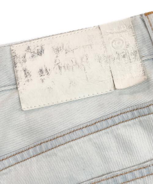 MM6 Maison Margiela（エムエムシックスメゾンマルジェラ）MM6 Maison Margiela (エムエムシックスメゾンマルジェラ) Wide-Leg Drawstring Cotton Jeans ブルー サイズ:SIZE 33の古着・服飾アイテム