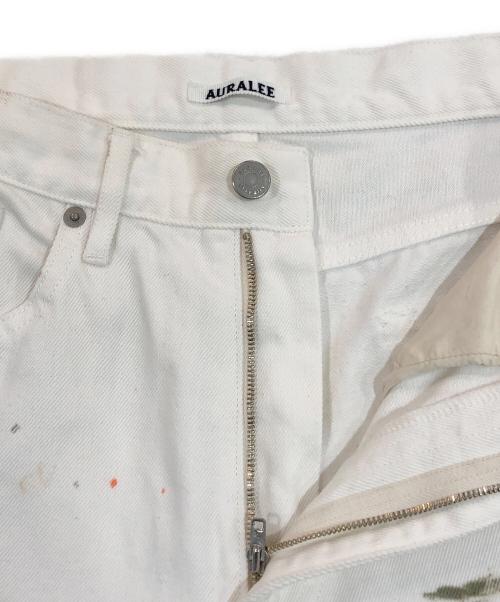 AURALEE（オーラリー）AURALEE (オーラリー) HARD TWIST DENIM HAND PAINTED 5P PANTS ホワイト サイズ:SIZE 32の古着・服飾アイテム