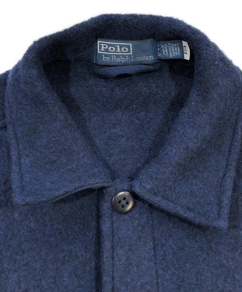 POLO RALPH LAUREN（ポロ・ラルフローレン）POLO RALPH LAUREN (ポロ・ラルフローレン) ウールブレンドユーティリティシャツジャケット ネイビー サイズ:SIZE Sの古着・服飾アイテム