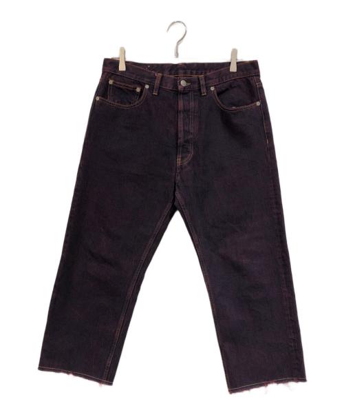 Maison Margiela（メゾンマルジェラ）Maison Margiela (メゾンマルジェラ) カットオフデニムパンツ パープル サイズ:SIZE 32の古着・服飾アイテム