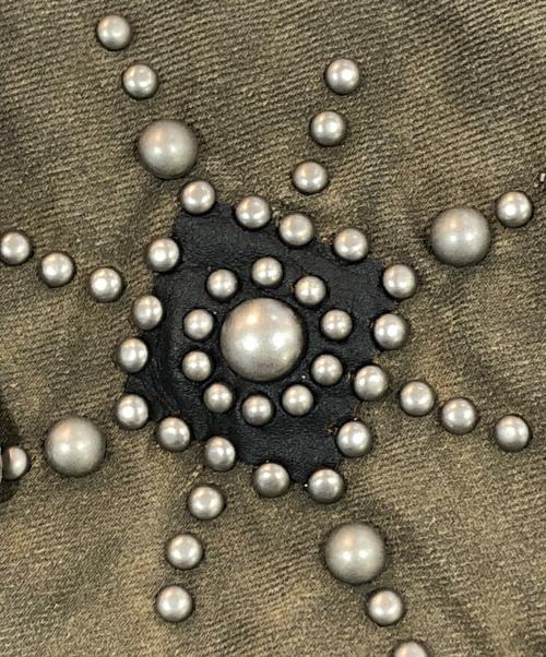 RRL（ダブルアールエル）RRL (ダブルアールエル) スリムフィットスタデッドデニム ウエスタン シャツ カーキ サイズ:SIZE Lの古着・服飾アイテム