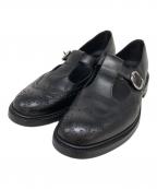 Tricker'sトリッカーズ）の古着「ブラックボックススカーフTストラップシューズ」｜ブラック