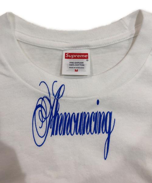 SUPREME（シュプリーム）Supreme (シュプリーム) Announcing Tee ホワイト サイズ:Mの古着・服飾アイテム