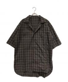 yokosakamoto（ヨウコサカモト）の古着「オーバーサイズチェックシャツ」｜ベージュ