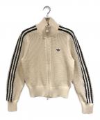 adidasアディダス）の古着「クロシェ トラックトップ」｜アイボリー