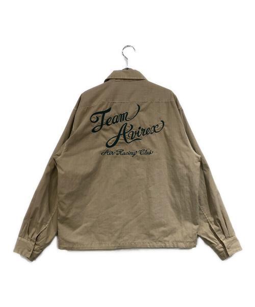 AVIREX（アヴィレックス）AVIREX (アヴィレックス) フェーテッド刺繍ワークジャケット ベージュ サイズ:SIZE Lの古着・服飾アイテム