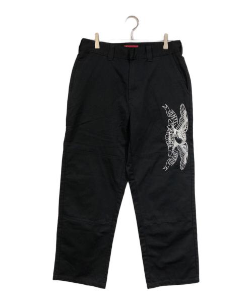 SUPREME（シュプリーム）Supreme (シュプリーム) ANTIHERO (アンタイヒーロー) work pants ブラック サイズ:SIZE 76cm (W30)の古着・服飾アイテム