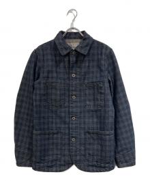 RRL（ダブルアールエル）の古着「ジャガードデニムジャケット」｜グレー×ネイビー