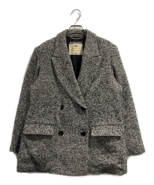 journal standard L'essage（ジャーナルスタンダード レサージュ）journal standard L'essage (ジャーナルスタンダード レサージュ) CANGIOLI ヘリンボーンジャケットコート ホワイト×ブラック サイズ:不明の古着・服飾アイテム