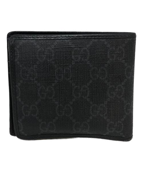 GUCCI（グッチ）GUCCI (グッチ) インターロッキングG二つ折り財布 ブラックの古着・服飾アイテム