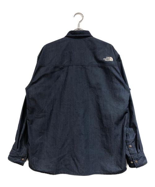THE NORTH FACE（ザ ノース フェイス）THE NORTH FACE (ザ ノース フェイス) NYLON DENIM NUPTSE SHIRT インディゴ サイズ:SIZE Sの古着・服飾アイテム