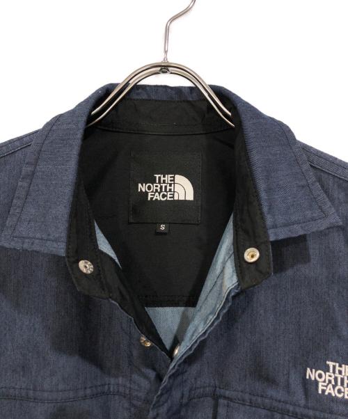 THE NORTH FACE（ザ ノース フェイス）THE NORTH FACE (ザ ノース フェイス) NYLON DENIM NUPTSE SHIRT インディゴ サイズ:SIZE Sの古着・服飾アイテム