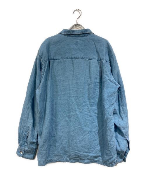 RHC Ron Herman（アールエイチシー ロンハーマン）RHC Ron Herman (アールエイチシー ロンハーマン) リネンシャツ ブルー サイズ:SIZE Mの古着・服飾アイテム