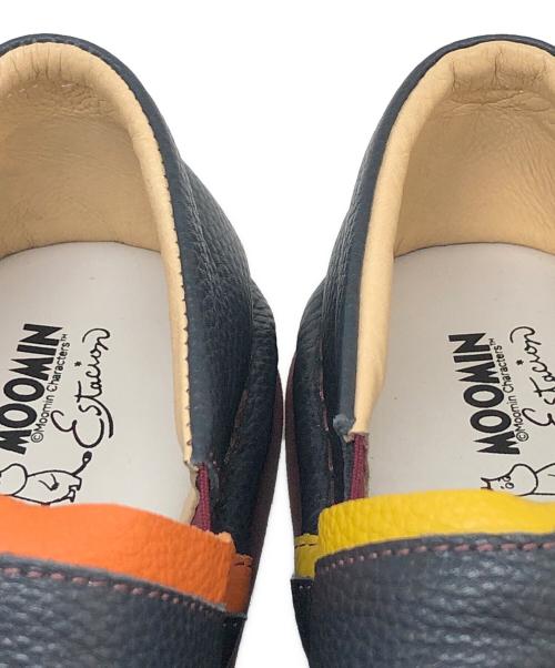 estacion（エスタシオン）ESTACION (エスタシオン) MOOMIN (ムーミン) スリッポンシューズ ネイビー×オレンジ サイズ:SIZE Lの古着・服飾アイテム