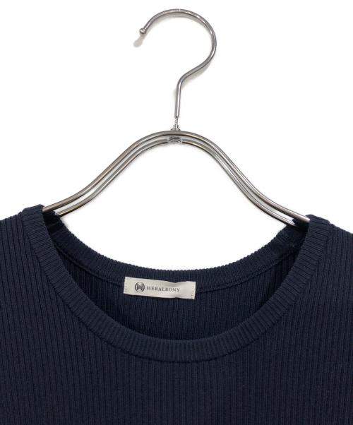 HERALBONY（ヘラルボニー）HERALBONY (ヘラルボニー) ニットコンビワンピース「壁：語りかけてくる色」 ネイビー サイズ:SIZE Freeの古着・服飾アイテム