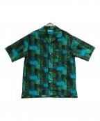HERALBONYヘラルボニー）の古着「オープンカラーシャツ「Landscape」」｜グリーン