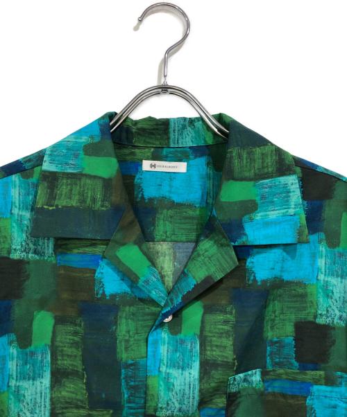 HERALBONY（ヘラルボニー）HERALBONY (ヘラルボニー) オープンカラーシャツ「Landscape」 グリーン サイズ:SIZE Mの古着・服飾アイテム