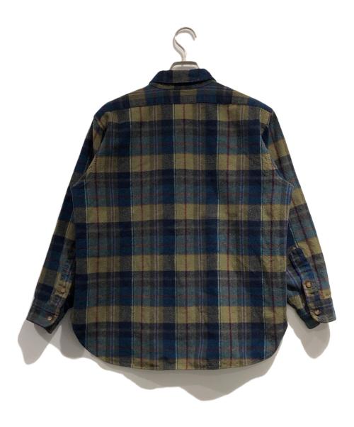 PENDLETON（ペンドルトン）PENDLETON (ペンドルトン) 70~80′sウールチェックシャツ ベージュ×ネイビー サイズ:SIZE XLの古着・服飾アイテム