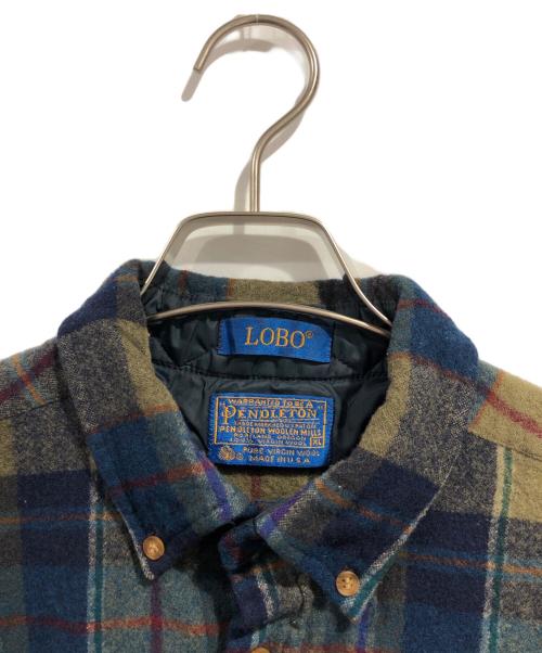 PENDLETON（ペンドルトン）PENDLETON (ペンドルトン) 70~80′sウールチェックシャツ ベージュ×ネイビー サイズ:SIZE XLの古着・服飾アイテム