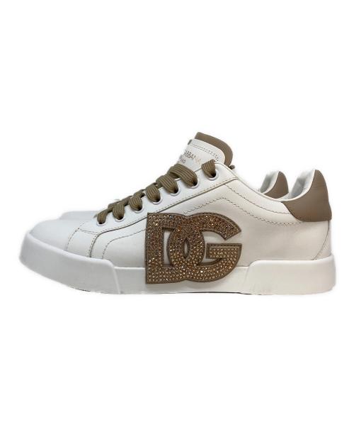 DOLCE & GABBANA（ドルチェ＆ガッバーナ）DOLCE & GABBANA (ドルチェ＆ガッバーナ) ストローベル スニーカー ホワイト サイズ:SIZE 38 1/2の古着・服飾アイテム