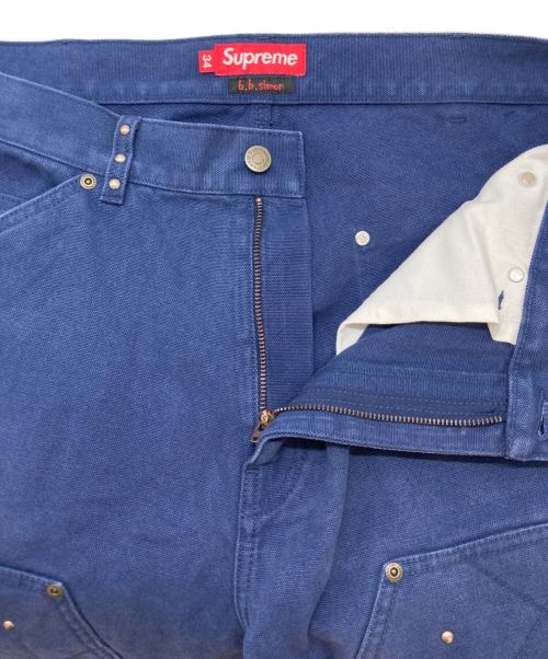 SUPREME（シュプリーム）SUPREME (シュプリーム) b.b.Simon (ビービーサイモン) コラボダブルニーペインターパンツ ブルー サイズ:SIZE W34の古着・服飾アイテム