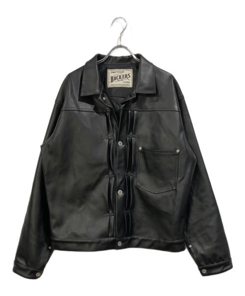 BACKERS（バッカーズ）Backers (バッカーズ) エコレザージャケット ブラック サイズ:SIZE Mの古着・服飾アイテム