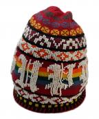 ）の古着「beaded beanie」｜レッド
