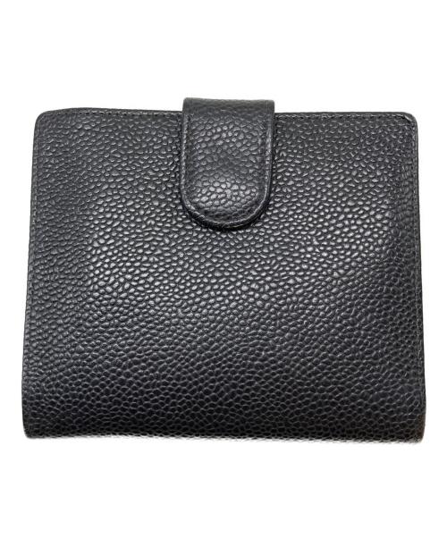 CHANEL（シャネル）CHANEL (シャネル) ココマーク3つ折り財布 ブラックの古着・服飾アイテム