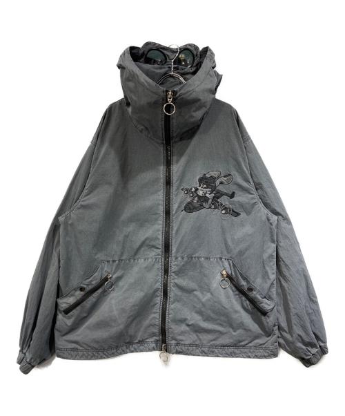 GALFY（ガルフィー）GALFY (ガルフィー) 反戦ジャケット ブルゾン パーカー グレー サイズ:SIZE Lの古着・服飾アイテム