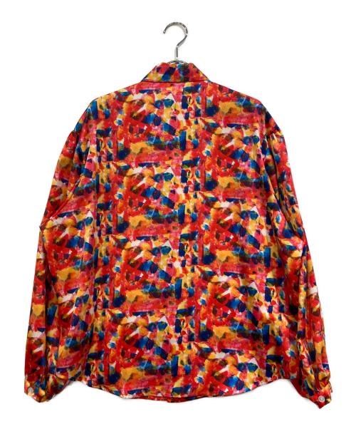 HERALBONY（ヘラルボニー）HERALBONY (ヘラルボニー) サテンボウタイブラウス「non title」 レッド×ブルー サイズ:SIZE Freeの古着・服飾アイテム