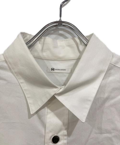 HERALBONY（ヘラルボニー）HERALBONY (ヘラルボニー) レギュラーカラーシャツ「heart-mm2024」 ホワイト×ブラック サイズ:SIZE Lの古着・服飾アイテム