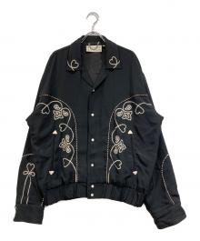 el conductorh（コンダクター）の古着「HEART EMBROIDERED WESTEREN JKT」｜ブラック