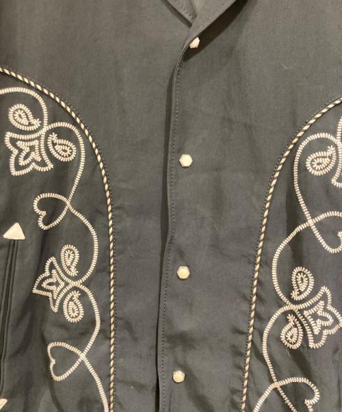 el conductorh（コンダクター）el conductorH (コンダクター) HEART EMBROIDERED WESTEREN JKT ブラック サイズ:SIZE 4の古着・服飾アイテム