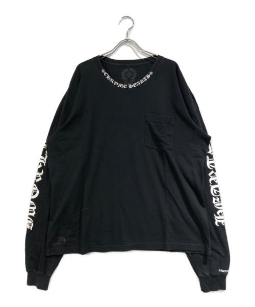 CHROME HEARTS（クロムハーツ）CHROME HEARTS (クロムハーツ) NECKLOGO L/S TSHIRT ブラック サイズ:SIZE XLの古着・服飾アイテム