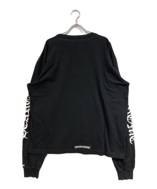 CHROME HEARTS（クロムハーツ）CHROME HEARTS (クロムハーツ) NECKLOGO L/S TSHIRT ブラック サイズ:SIZE XLの古着・服飾アイテム