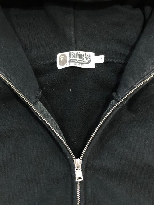 A BATHING APE（アベイシングエイプ）A BATHING APE (アベイシングエイプ) iger full zip hoodie ブラック サイズ:SIZE Lの古着・服飾アイテム