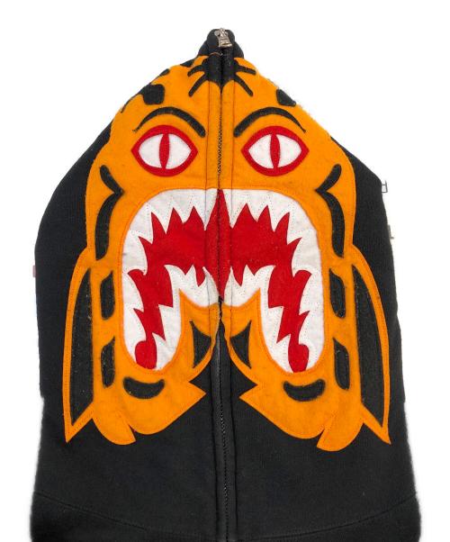 A BATHING APE（アベイシングエイプ）A BATHING APE (アベイシングエイプ) iger full zip hoodie ブラック サイズ:SIZE Lの古着・服飾アイテム