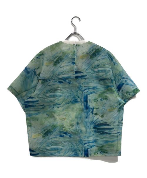 HERALBONY（ヘラルボニー）HERALBONY (ヘラルボニー) シアーラッセルTシャツ「ノースウエスト航空」 スカイブルー サイズ:SIZE Freeの古着・服飾アイテム