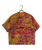HERALBONYヘラルボニー）の古着「シアーラッセルTシャツ「タイトル不明」」｜オレンジ