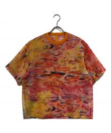 HERALBONY（ヘラルボニー）の古着「シアーラッセルTシャツ「タイトル不明」」｜オレンジ