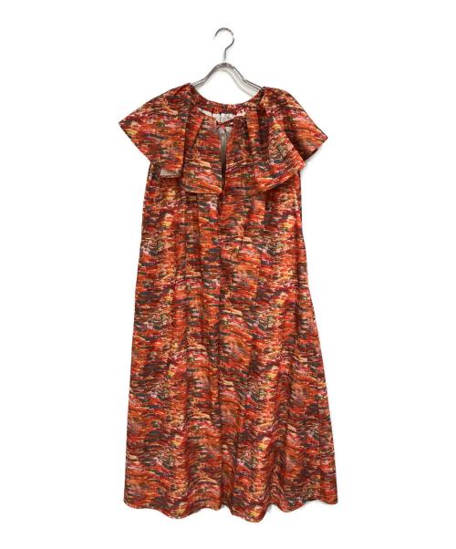HERALBONY（ヘラルボニー）HERALBONY (ヘラルボニー) ラッフルワンピース「からくちカレー」 オレンジ サイズ:SIZE Freeの古着・服飾アイテム