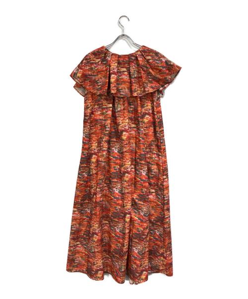 HERALBONY（ヘラルボニー）HERALBONY (ヘラルボニー) ラッフルワンピース「からくちカレー」 オレンジ サイズ:SIZE Freeの古着・服飾アイテム