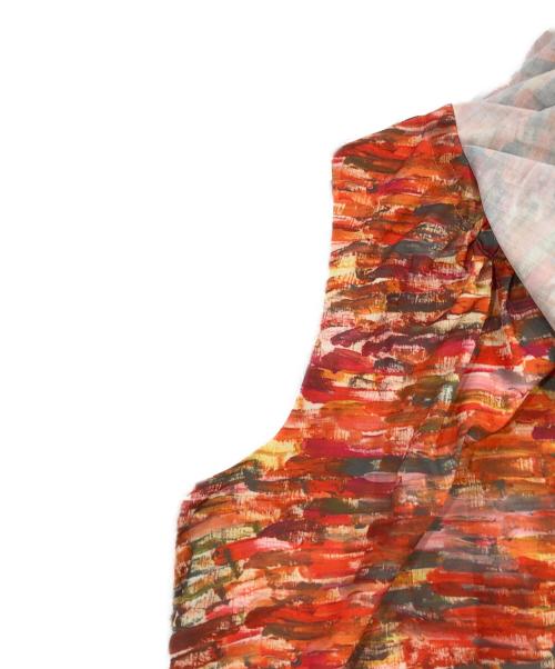 HERALBONY（ヘラルボニー）HERALBONY (ヘラルボニー) ラッフルワンピース「からくちカレー」 オレンジ サイズ:SIZE Freeの古着・服飾アイテム