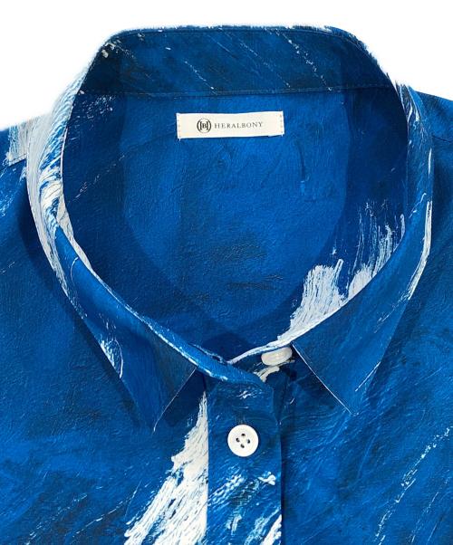 HERALBONY（ヘラルボニー）HERALBONY (ヘラルボニー) シャツワンピース「魚の大群」 スカイブルー サイズ:SIZE Freeの古着・服飾アイテム
