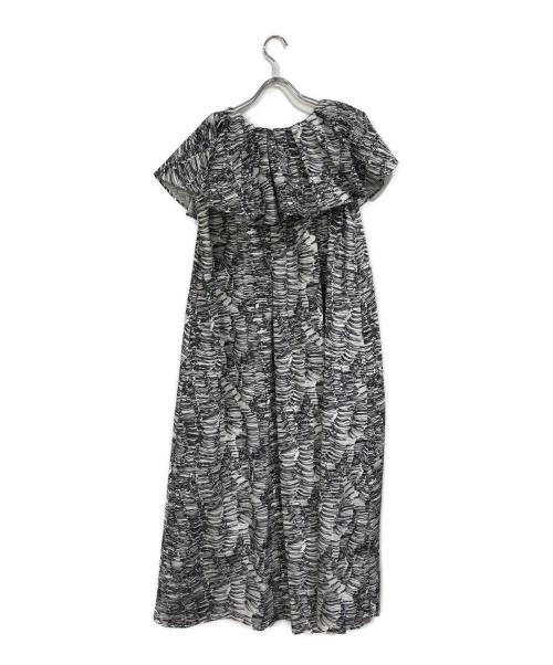 HERALBONY（ヘラルボニー）HERALBONY (ヘラルボニー) ラッフルワンピース「焼肉」 ブラック サイズ:SIZE Freeの古着・服飾アイテム