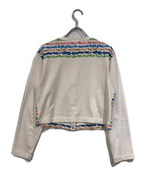 HERALBONY（ヘラルボニー）HERALBONY (ヘラルボニー) コットンカーディガン「colorful brush1-mm2025」 ホワイト サイズ:SIZE Freeの古着・服飾アイテム